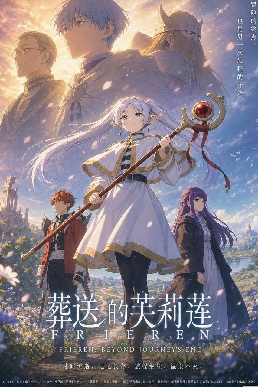 药屋少女的呢喃第三季动画视觉图，秋番录画榜四连冠